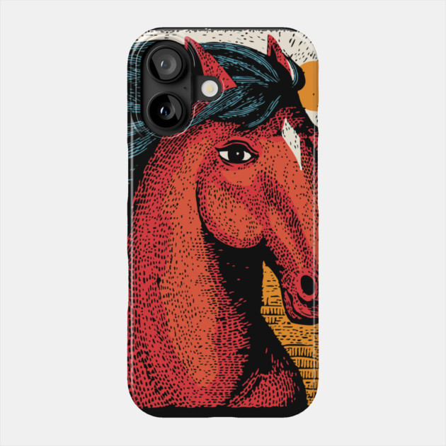 Majestic Handsome Horse Portrait Vintage Style Phone Case by TuncGK