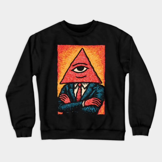 All Seeing Nacho - Business Attire Workplace Humor Crewneck Sweatshirt by TuncGK