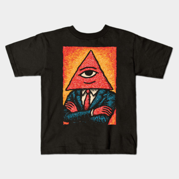 All Seeing Nacho - Business Attire Workplace Humor Kids T-Shirt by TuncGK