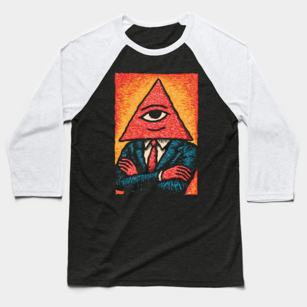 All Seeing Nacho - Business Attire Workplace Humor Baseball T-Shirt by TuncGK