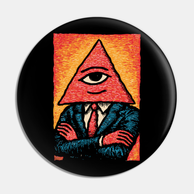 All Seeing Nacho - Business Attire Workplace Humor Pin by TuncGK