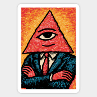 All Seeing Nacho - Business Attire Workplace Humor Sticker