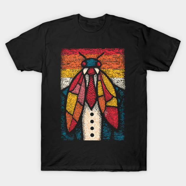 Quirky Beetle-Headed Businessman in Suit Funny Art T-Shirt by TuncGK