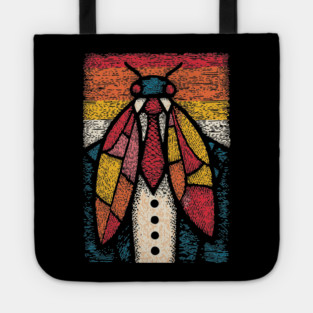 Quirky Beetle-Headed Businessman in Suit Funny Art Tote