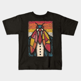 Quirky Beetle-Headed Businessman in Suit Funny Art Kids T-Shirt