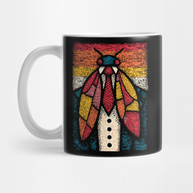 Quirky Beetle-Headed Businessman in Suit Funny Art by TuncGK