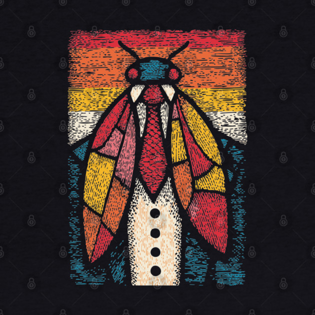 Quirky Beetle-Headed Businessman in Suit Funny Art by TuncGK