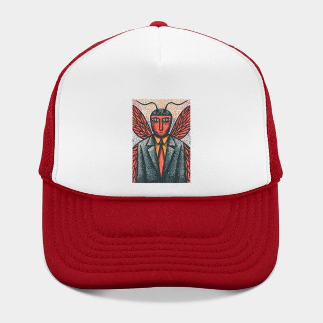 Surreal Moth-Headed Executive in Suit Art Design by TuncGK