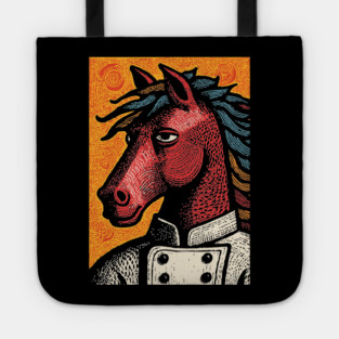 Culinary Horse Chef in Kitchen Attire Funny Art Tote