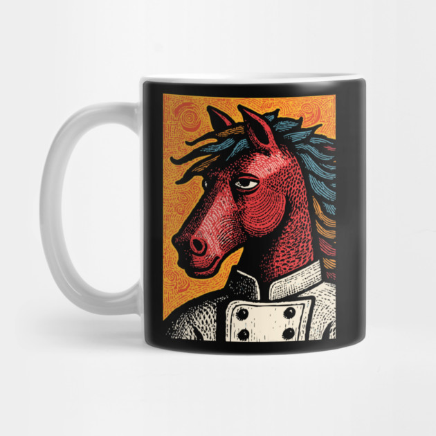 Culinary Horse Chef in Kitchen Attire Funny Art by TuncGK
