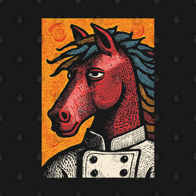 Culinary Horse Chef in Kitchen Attire Funny Art by TuncGK