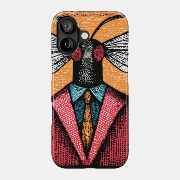 Surreal Insect-Headed Executive in Business Attire Art Phone Case by TuncGK