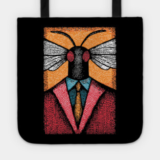 Surreal Insect-Headed Executive in Business Attire Art Tote
