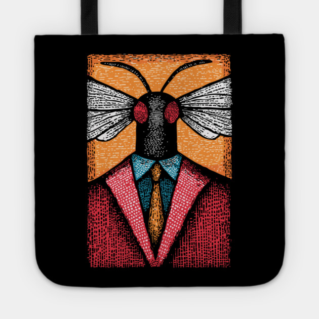 Surreal Insect-Headed Executive in Business Attire Art Tote by TuncGK