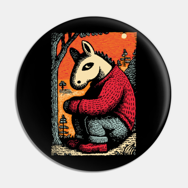 Humorous Gopnik Horse Slav Squatting Art Design Pin by TuncGK