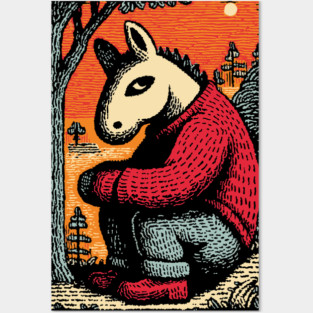 Humorous Gopnik Horse Slav Squatting Art Design Posters and Art