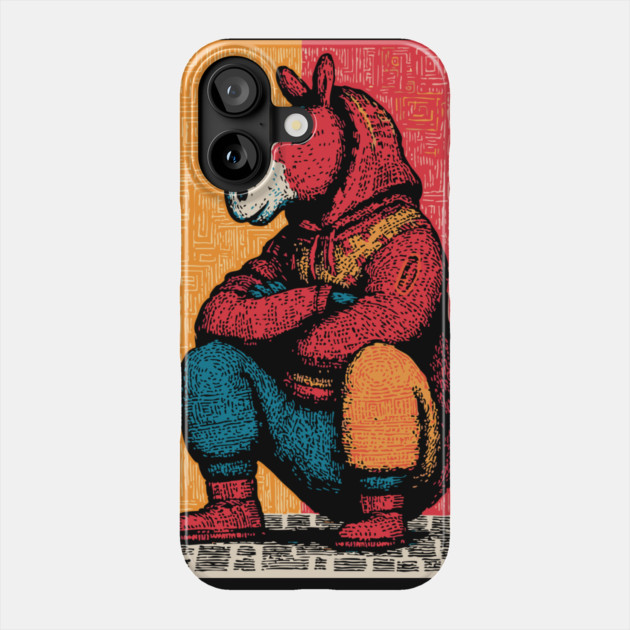 Humorous Gopnik Horse Slav Squatting Art Phone Case by TuncGK