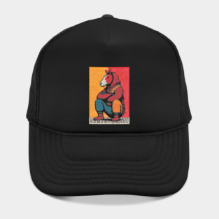 Humorous Gopnik Horse Slav Squatting Art Hat