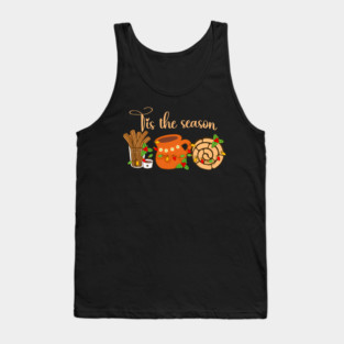 Tis The Season Mexican Christmas Cafecito Pan Dulce Concha Tank Top
