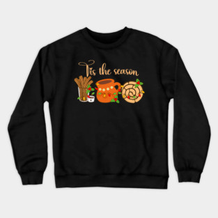 Tis The Season Mexican Christmas Cafecito Pan Dulce Concha Crewneck Sweatshirt