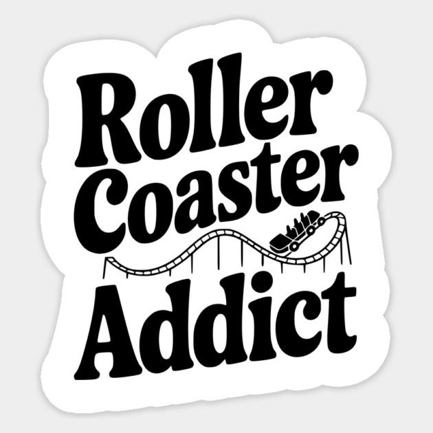 Roller Coaster Addict Sticker by Frank Ring