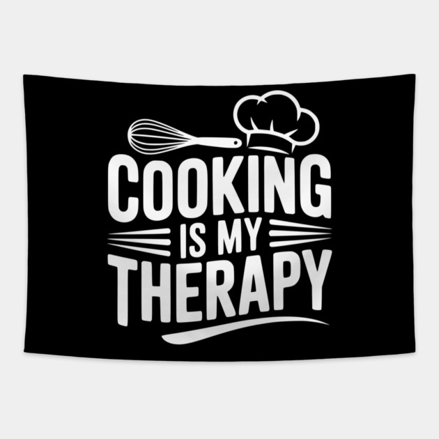 Cooking is My Therapy Tapestry by Frank Ring