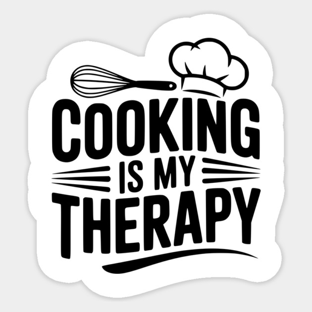 Cooking is My Therapy Sticker by Frank Ring