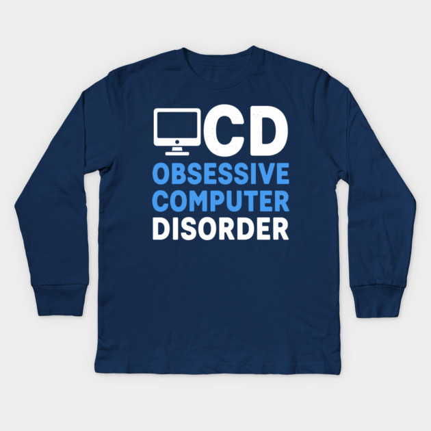 Obessive Computer Disorder Kids Long Sleeve T-Shirt by enrynz