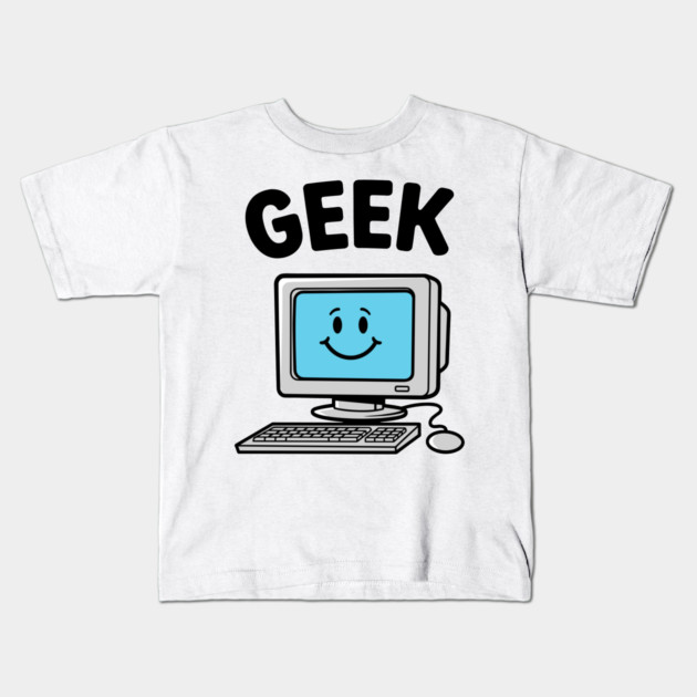 Smiling Geek Kids T-Shirt by enrynz