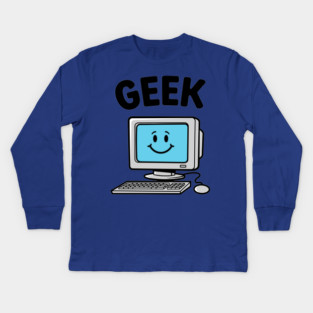 Smiling Geek Kids Long Sleeve T-Shirt