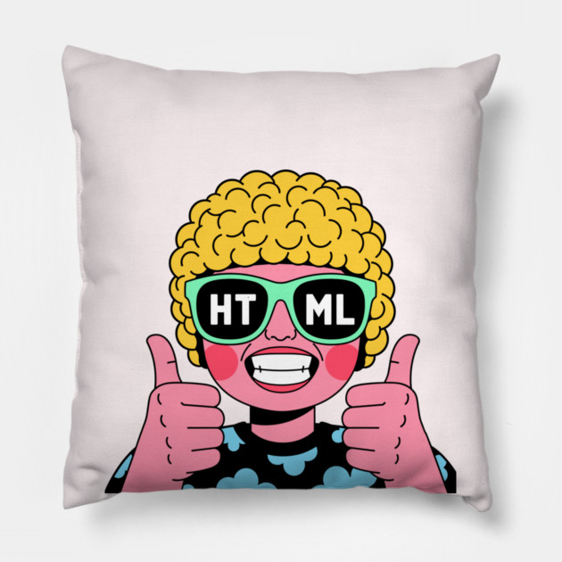 HTML Girl Pillow by enrynz