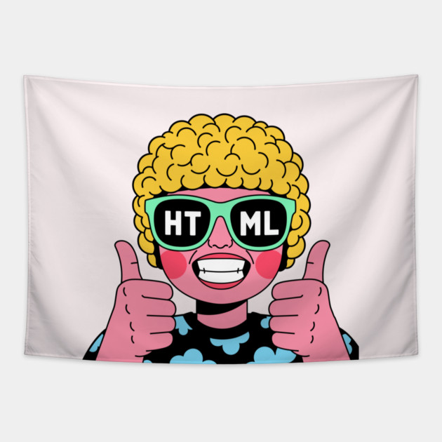 HTML Girl Tapestry by enrynz