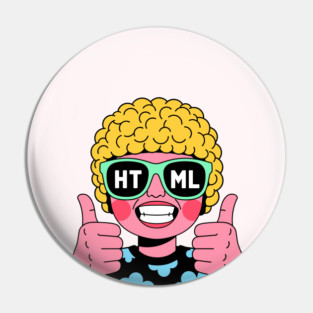 HTML Girl Pin