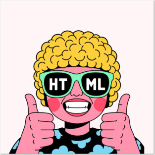 HTML Girl Posters and Art