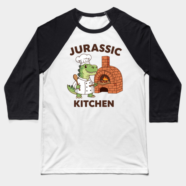 Jurassic Kitchen Baseball T-Shirt by Digironin