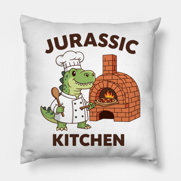 Jurassic Kitchen Pillow by enrynz