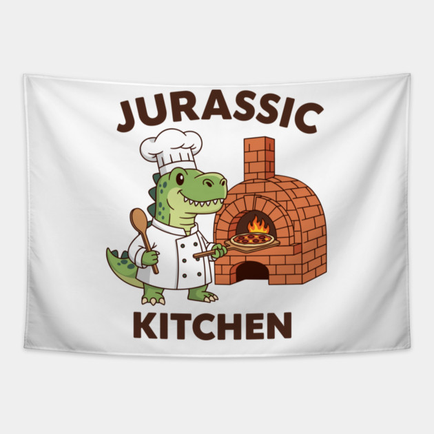 Jurassic Kitchen Tapestry by enrynz