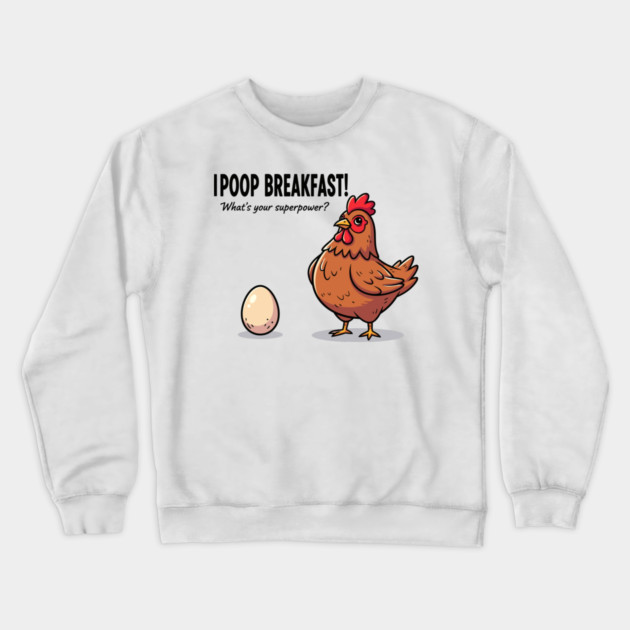Poop Breakfast Crewneck Sweatshirt by enrynz