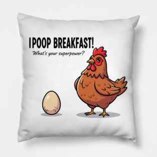 Poop Breakfast Pillow