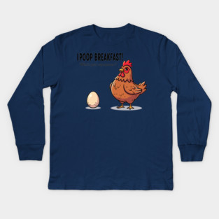 Poop Breakfast Kids Long Sleeve T-Shirt
