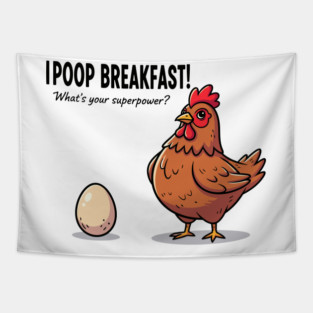 Poop Breakfast Tapestry