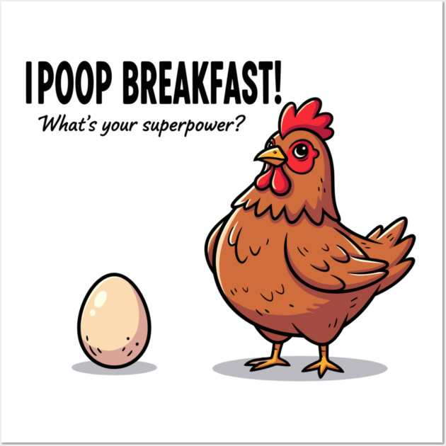 Poop Breakfast Wall Art by Digironin