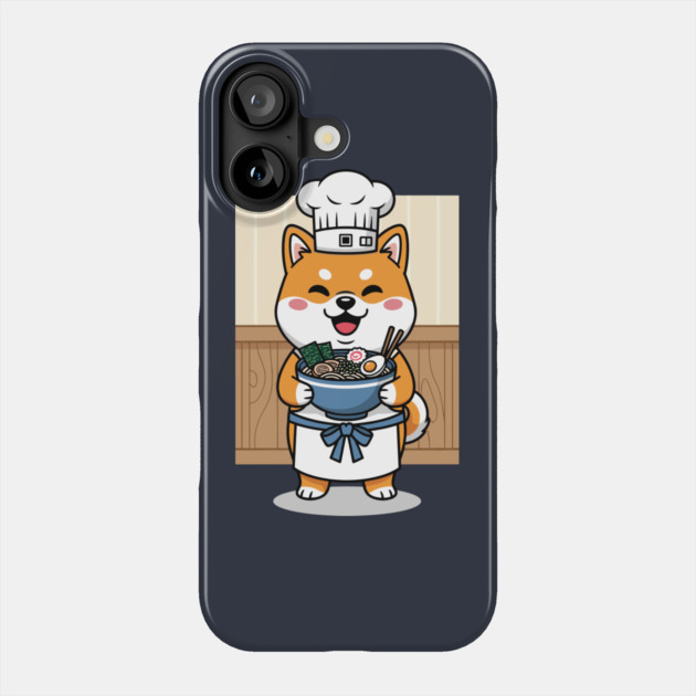 Delightful Shiba Chef Ramen Phone Case by enrynz