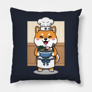 Delightful Shiba Chef Ramen Pillow