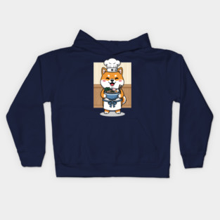 Delightful Shiba Chef Ramen Kids Hoodie