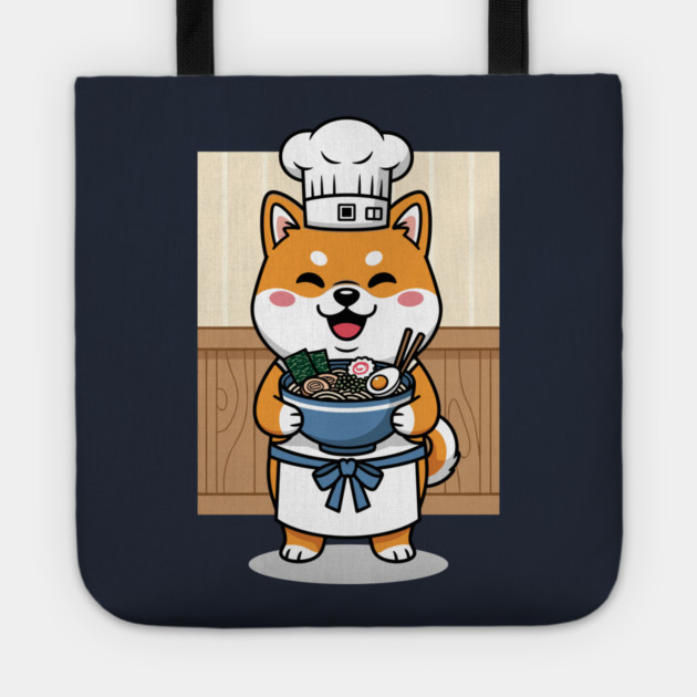 Delightful Shiba Chef Ramen Tote by enrynz