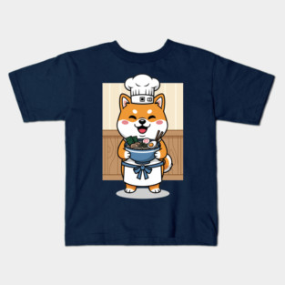 Delightful Shiba Chef Ramen Kids T-Shirt