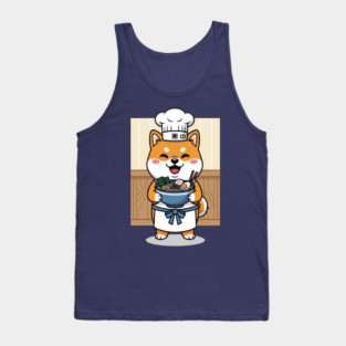 Delightful Shiba Chef Ramen Tank Top