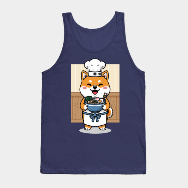 Delightful Shiba Chef Ramen Tank Top by enrynz