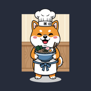 Delightful Shiba Chef Ramen T-Shirt
